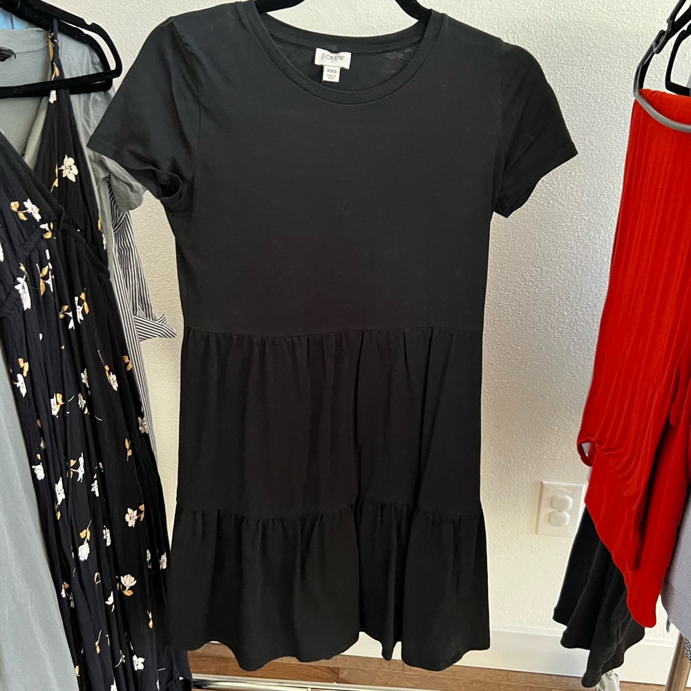 J. Crew Tiered Dress - Black